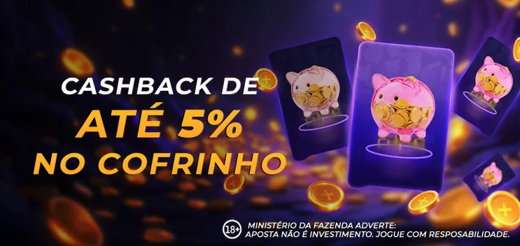 Cashback de até 5% no Cofrinho