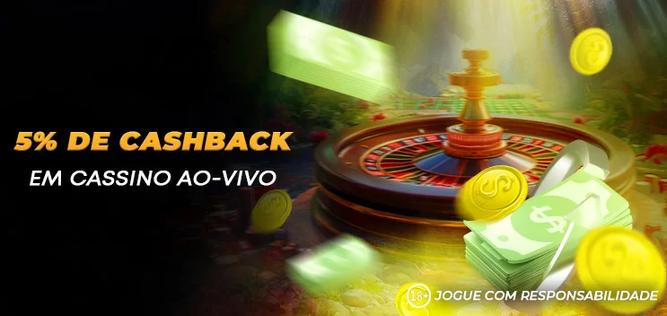 5% Cashback Semanal Em Cassino Ao-Vivo